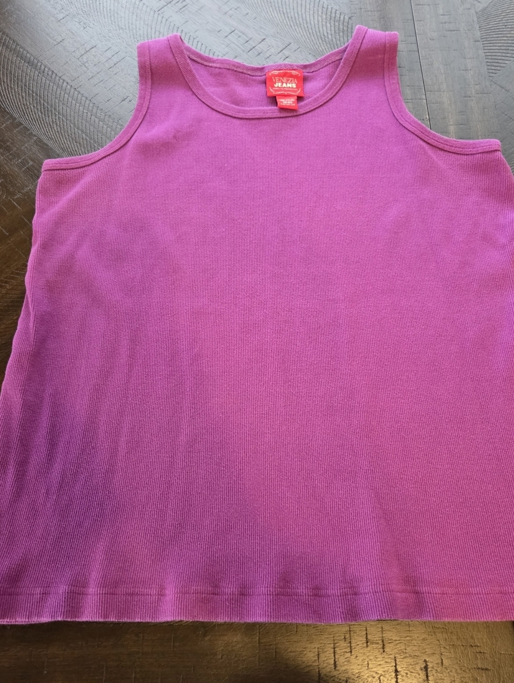 VTG Venezia Jeans Lane Bryant Purple Ribbed Tank Top Plus Size 18/20 100% Cotton